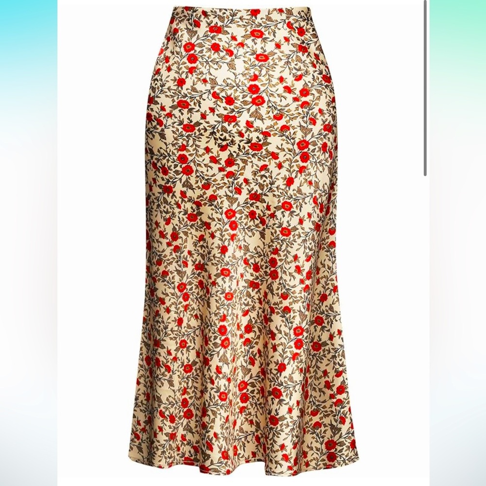 Floral print Midi Length Skirt